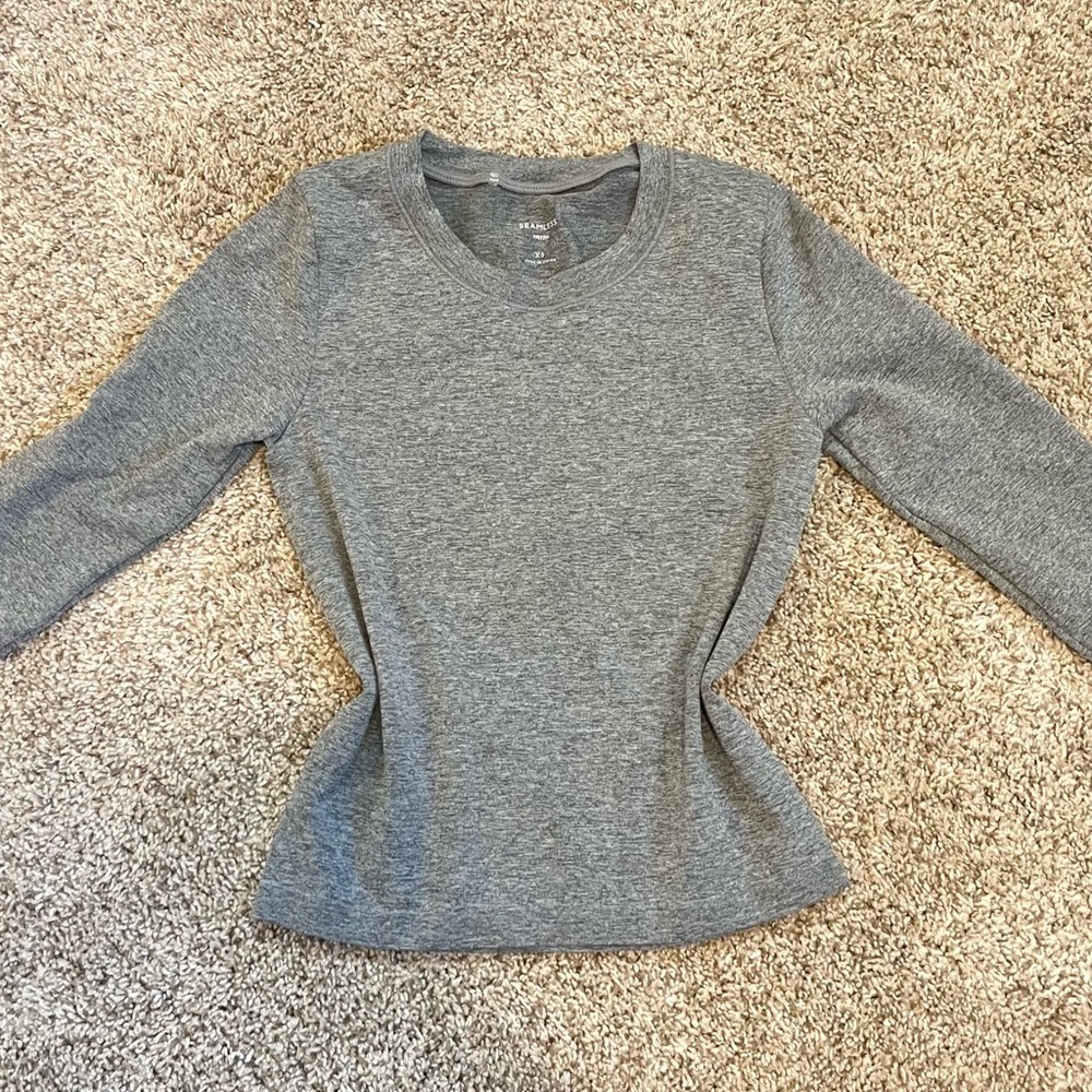 Aritzia Long Sleeve Heather Grey Tee (Seamless Collection)